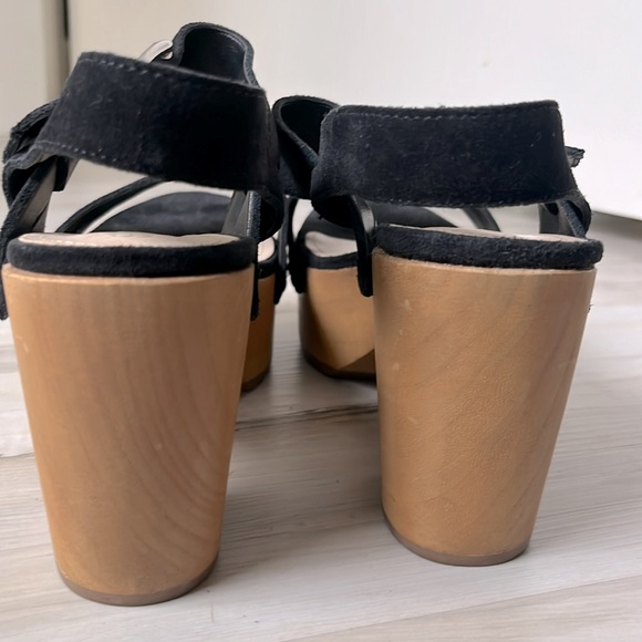Schutz Platforms- Wood and leather - Picture 4 of 5